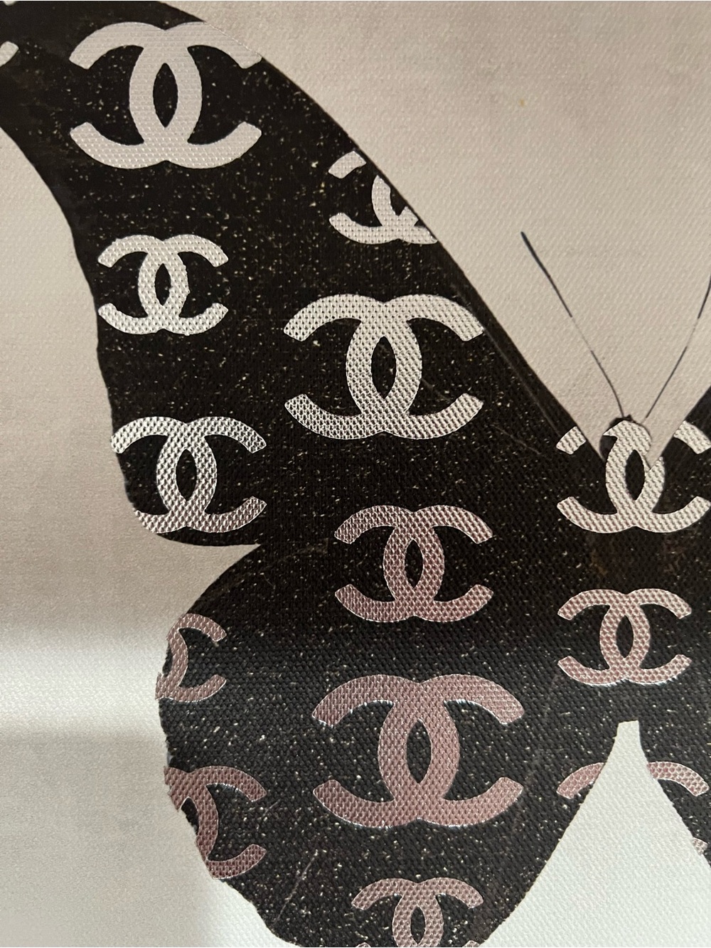 CHANEL-INSPIRED Black Logo Butterfly Wall Art - Picture 3 of 5